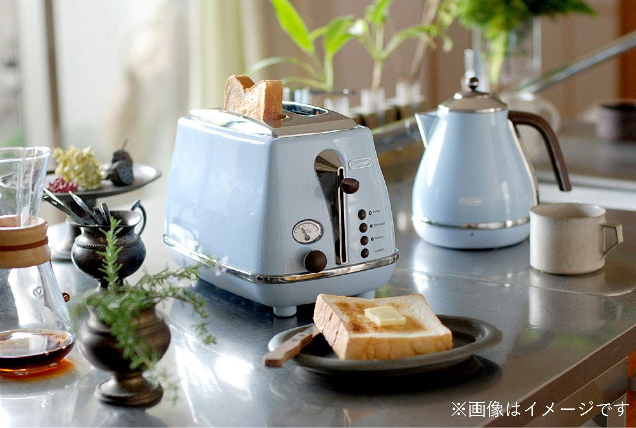 De Longhi デロンギ 電気ケトル アイコナ ヴィンテージ KBOV1200J-AZ ステンレス 1.0L 見やすい水量計 異物混入防止フィルタ 空だき防止機能 簡単お手入れ アズーロブルー デロンギファミリー登録で3年