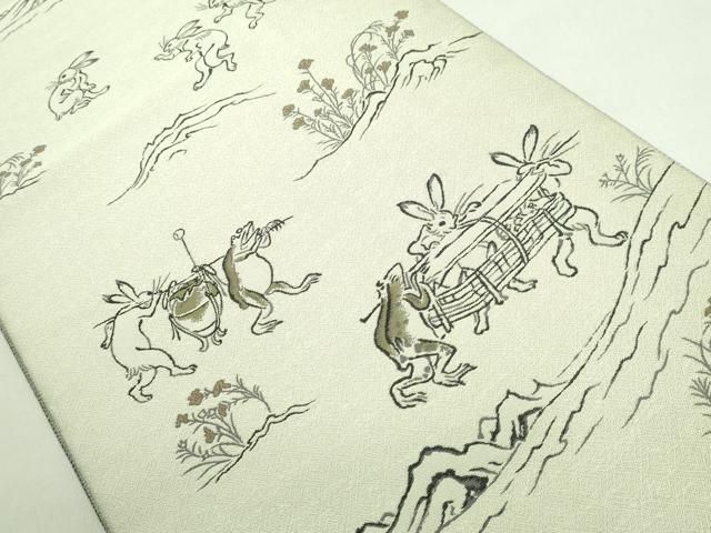 平和屋着物□極上 本場筑前博多織 草木染 手織工房 染匠：小森久 両面