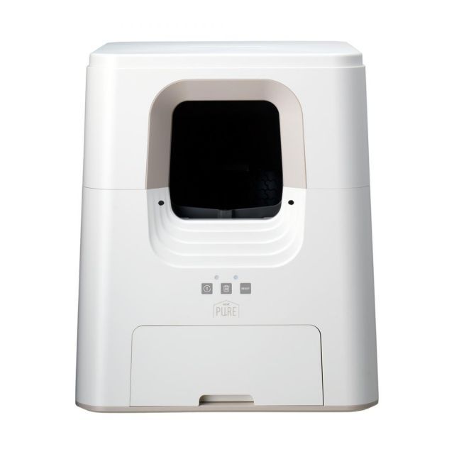 GEX ジェックス 猫用 自動トイレ PURE CAT AUTO TOILET PCAT01-WH 猫トイレ 消臭 24時間 自動 大容量 アプリ連携 ゆったり トイレ ねこ ネコ