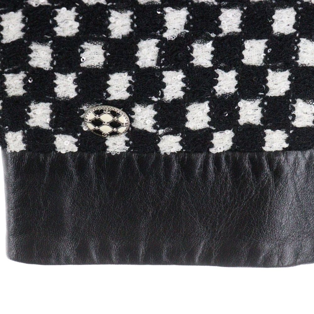 美品　CHANEL シャネル　ロゴ　スパンコール　ジャケット　ブルゾン　ブラック シャネル(CHANEL)シャネル ブルゾン 衣料品 アウター レディース