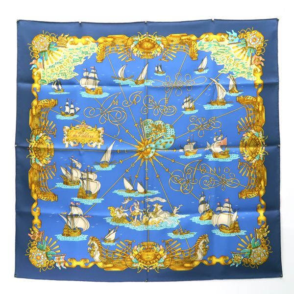 HERMÈS★カレ90 BATEAU FLEURI カレ 90 《ブリッド・ドゥ・ガラ・アン・フルール》 | Hermès