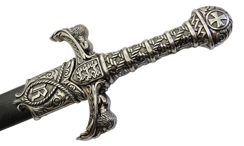 DENIX 模造刀 剣 リチャード ライオンヘッドダガー シルバー