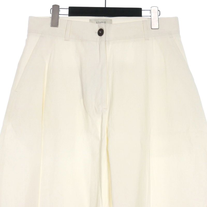 nicholson & nicholson コットンリネン オーバルパンツ 40 nicholson and nicholson (ニコルソンアンドニコルソン