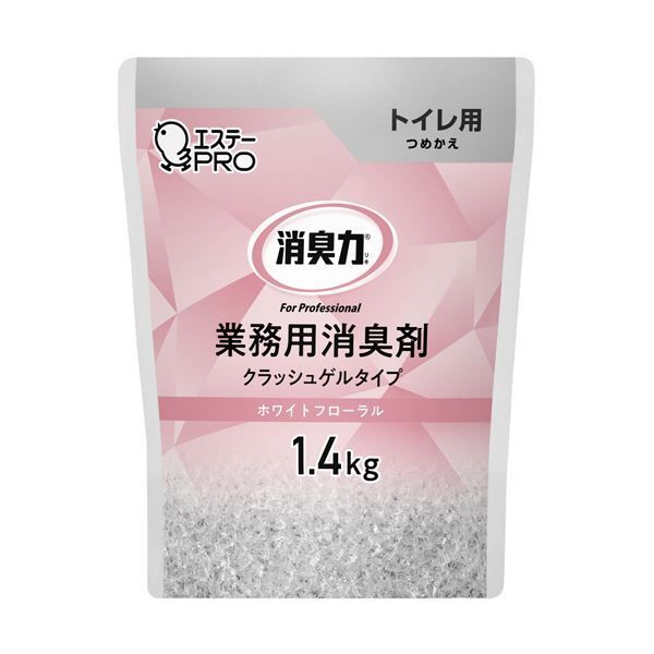 まとめ エステー 消臭力業務用消臭剤 クラッシュゲルタイプ トイレ用 ホワイトフローラル つめかえ用 1.4kg 1個 ×5セット
