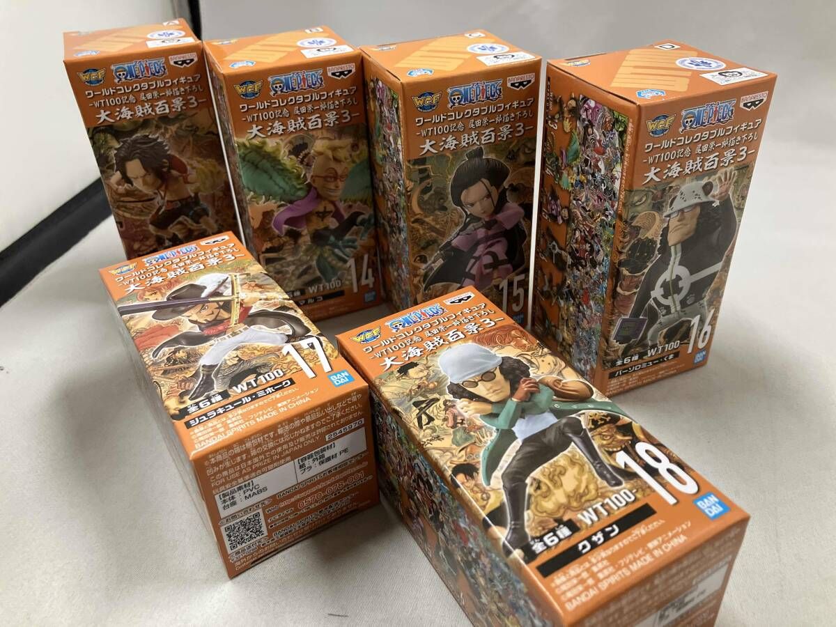 ワンピース 100巻記念フィギュア 6体セット ONEPIECE ワンピース ワールドコレクタブルフィギュア −WT100