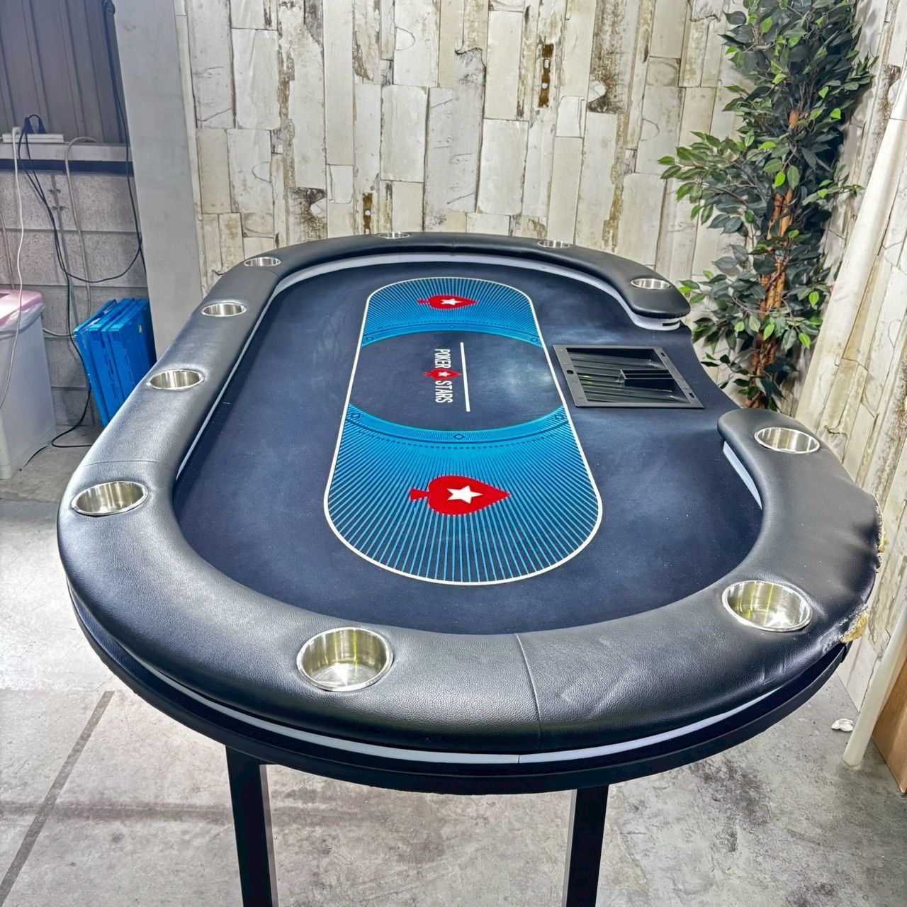 ポーカーテーブル LED STRIP付属 楕円230cm×123cm 高さ88cm