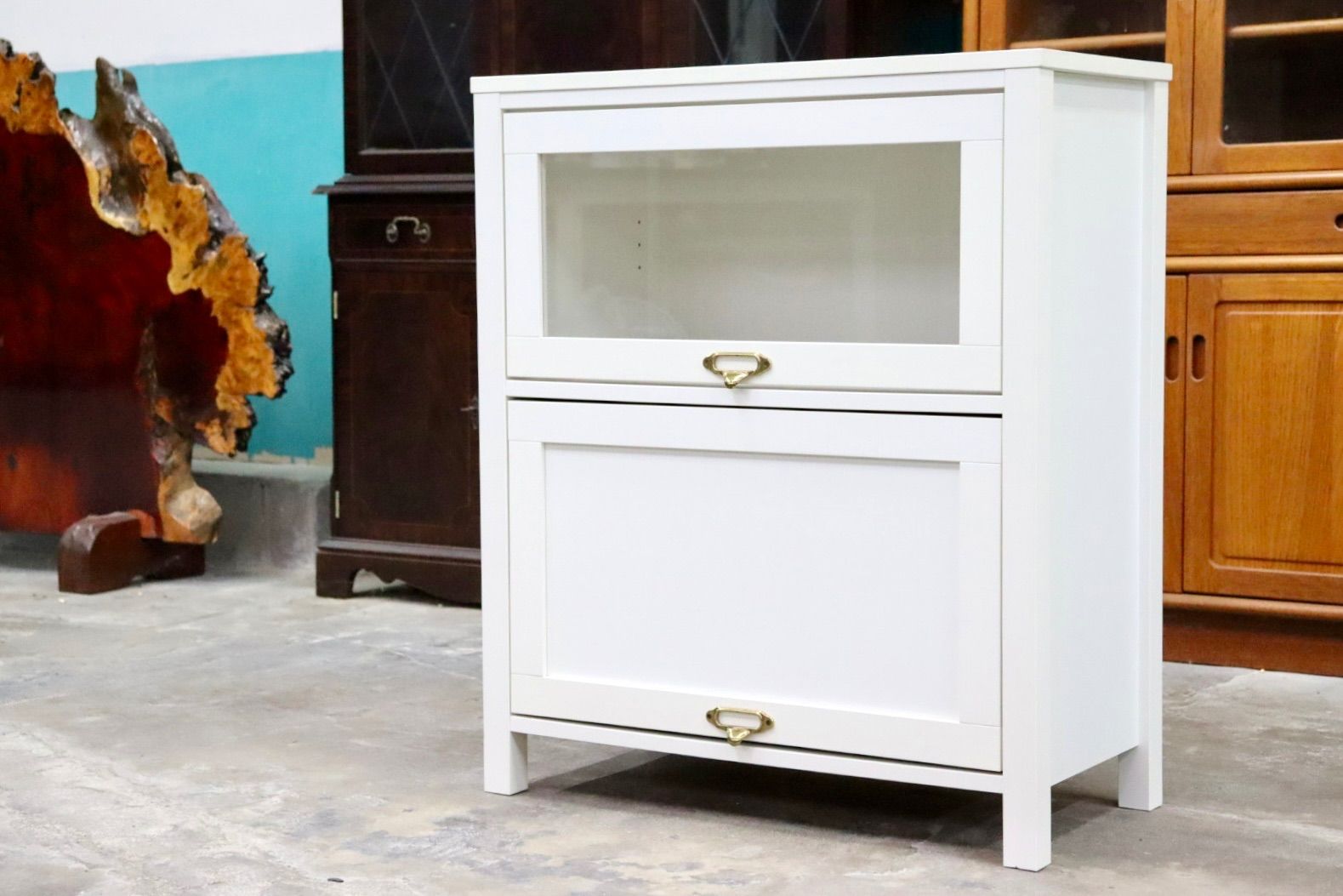 GMIK535B○MOMO NATURAL | モモナチュラルCIELE シェル シリーズ フラップ扉 リビング収納 サイドボード サイドキャビネット