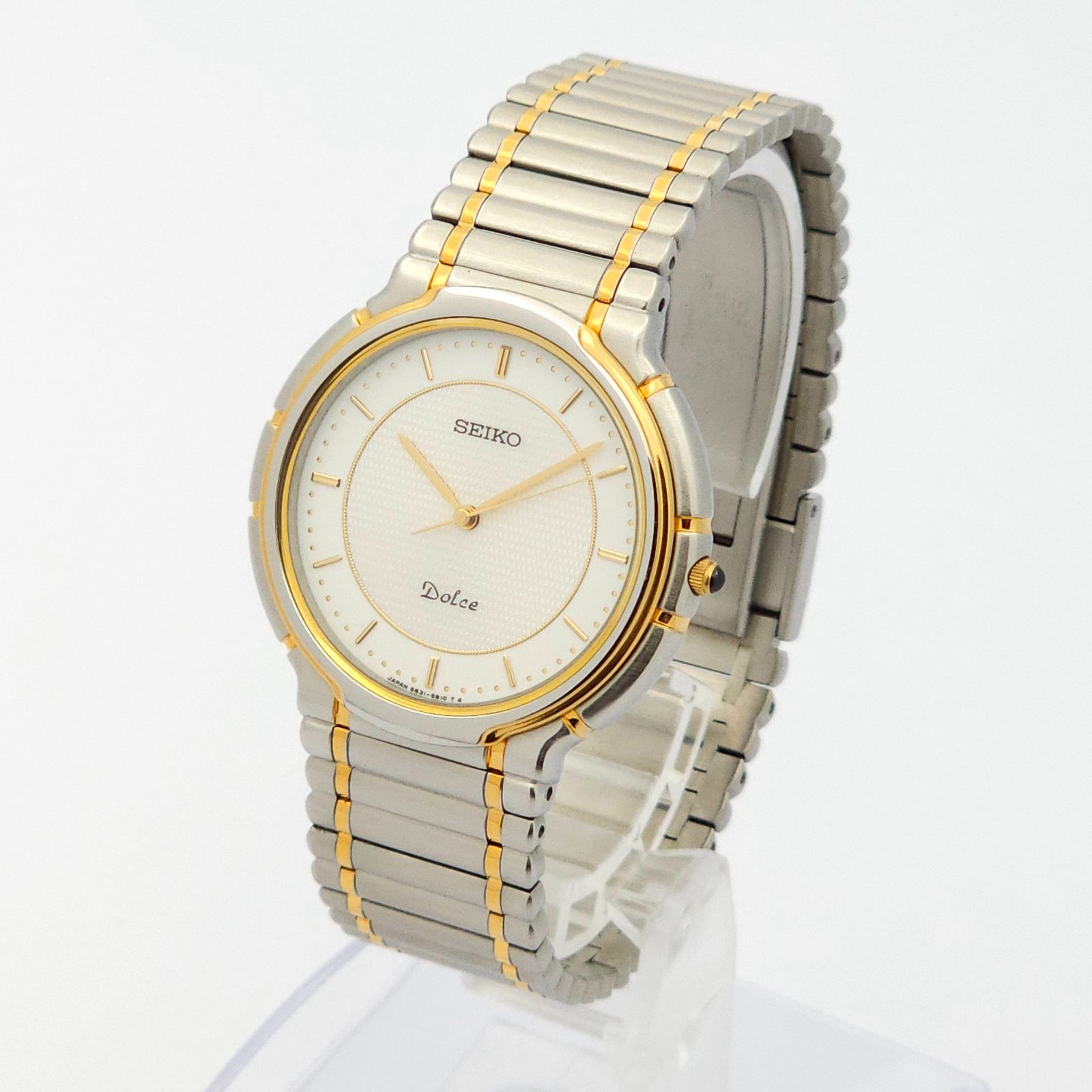 送料無料商品の通販 ☆良品 SEIKO セイコー ドルチェ 5E31-6B20 QZ 動作品 コンビ ドルチェ