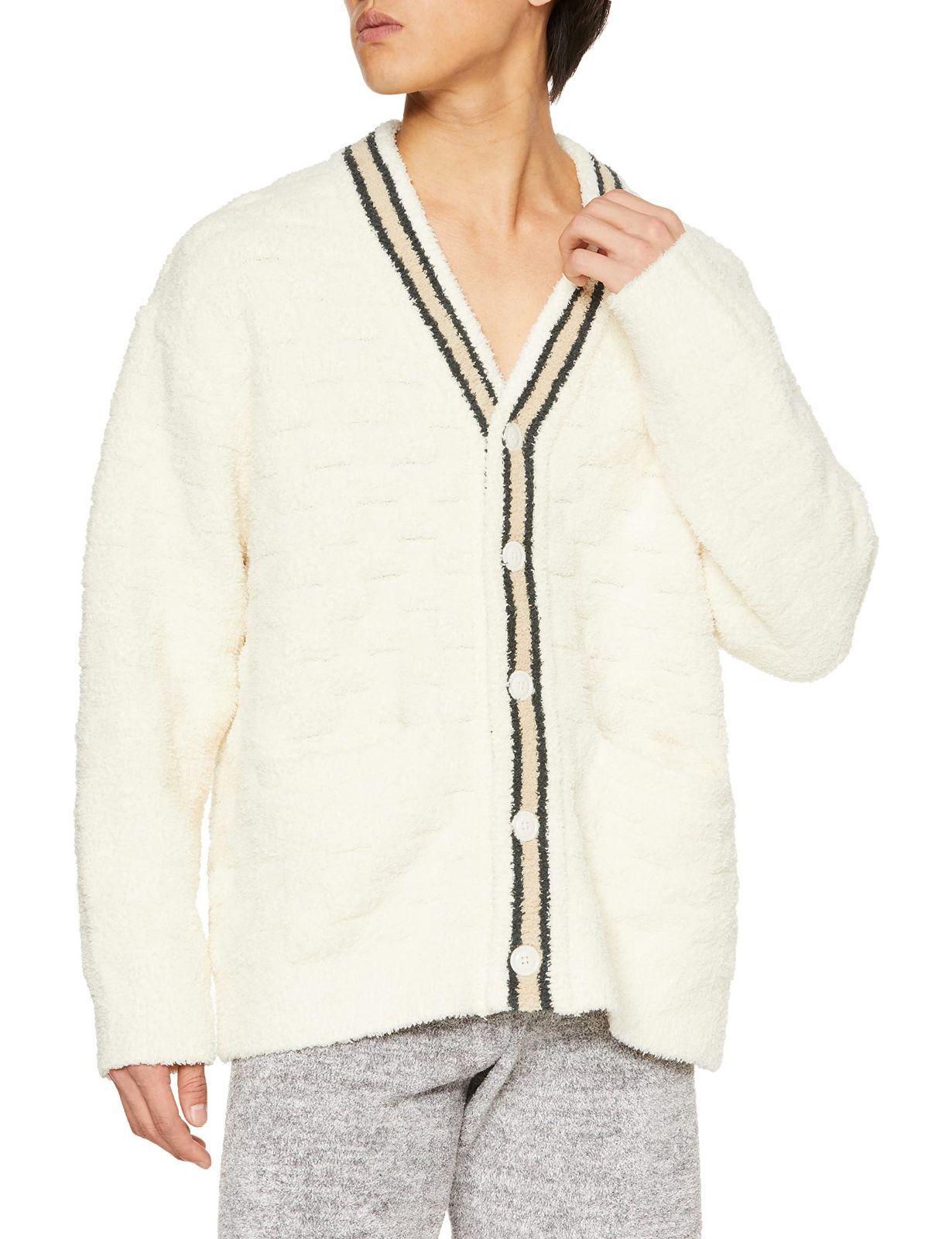 ベビモコビスケットJQDカーディガン HOMME PHNT224907 ピケ メンズ ジェラート