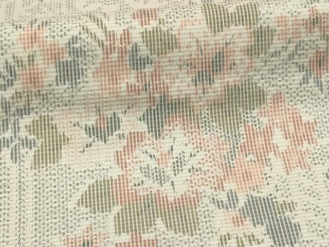 平和屋着物□上質な紬 草花文 正絹 逸品 AAAZ9751gw