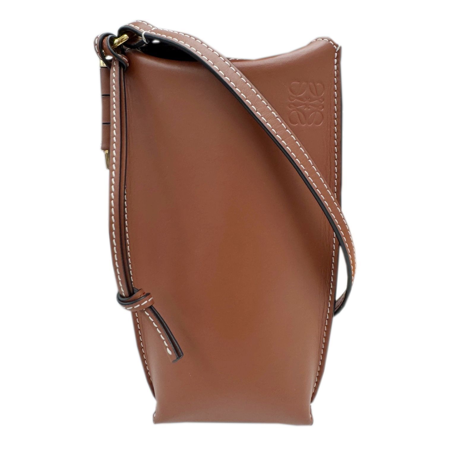 中古】LOEWE ロエベ ゲートポケット アナグラム ソフトカーフスキン 