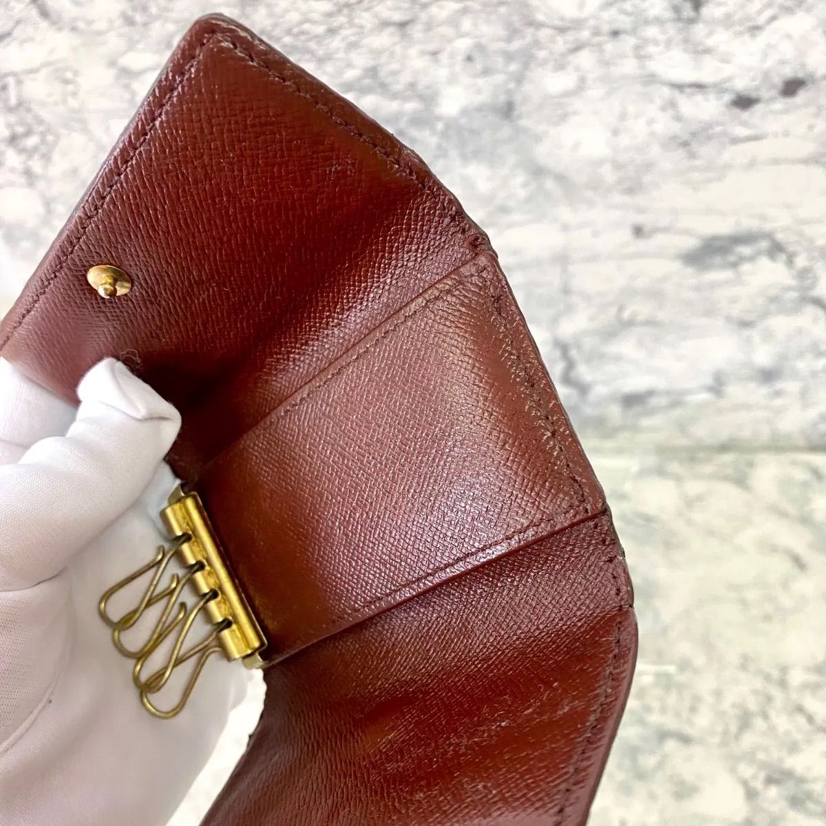 LOUIS VUITTON ルイ ヴィトン モノグラム レザーキーケース 定番