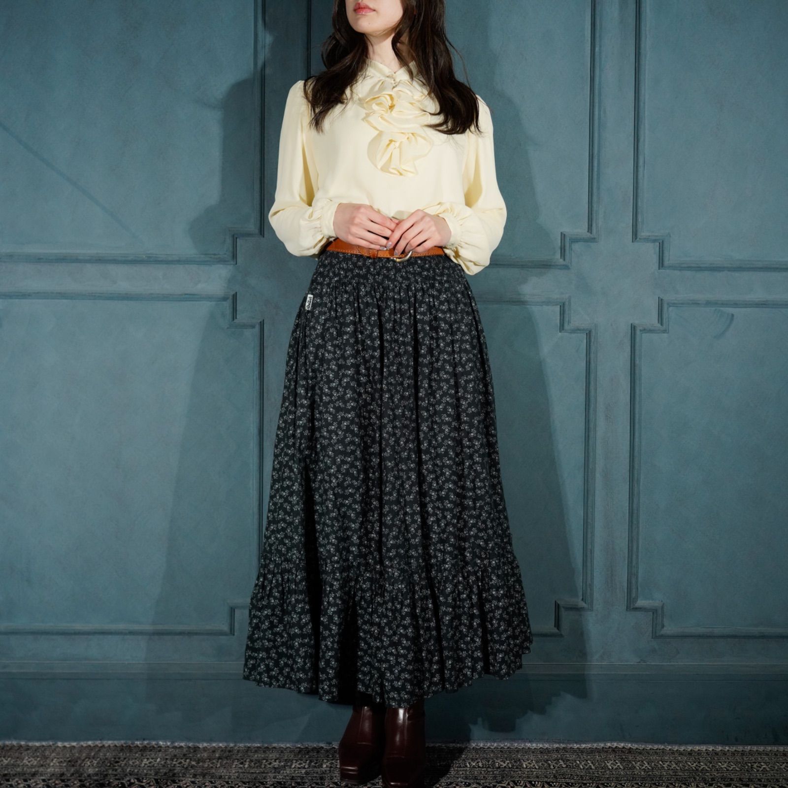 BLOUSE|アメリカ古着フリルタイデザインブラウス