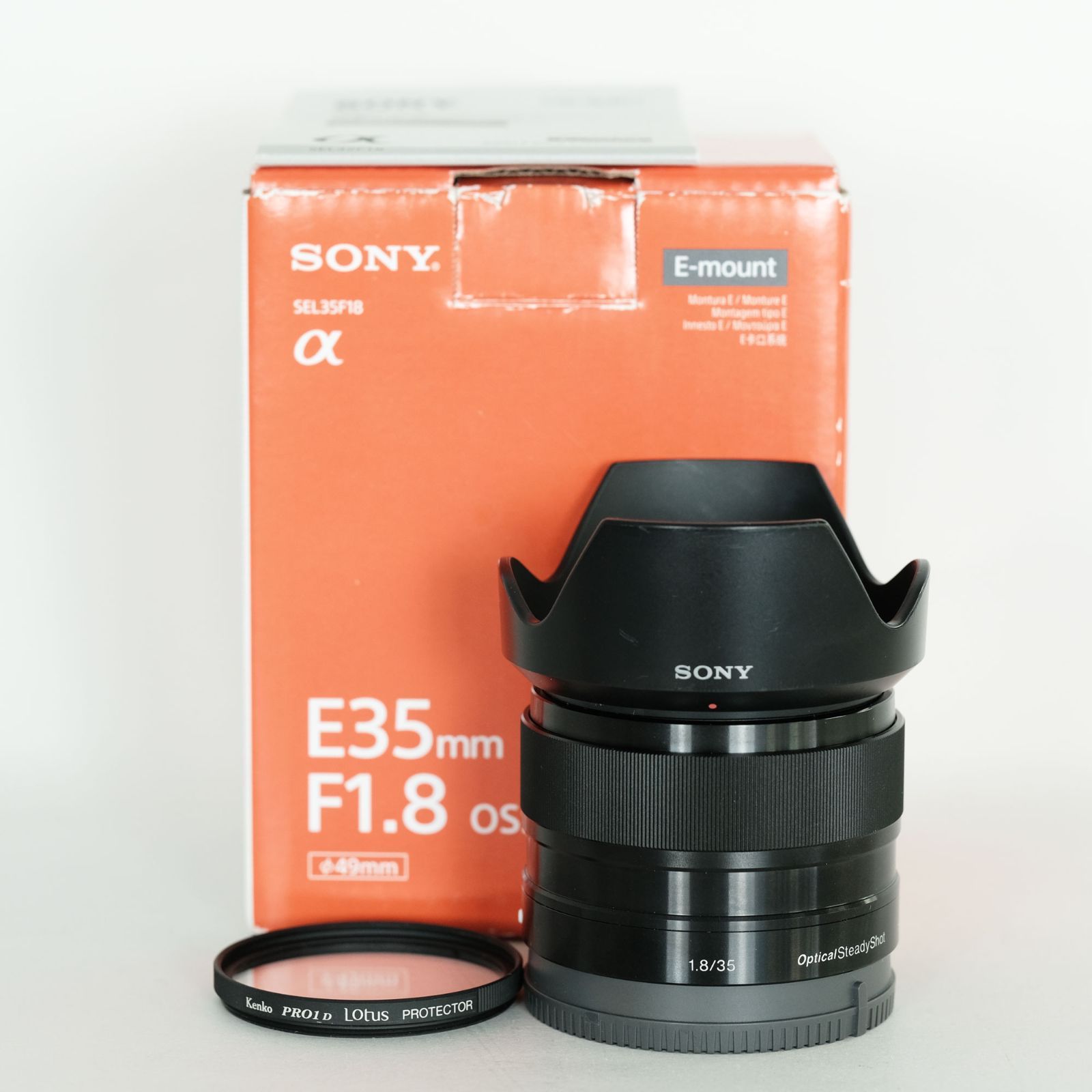 美品　SEL35F18 SONY レンズ　フィルター付き SONY SEL35F18 レンズフィルター付き