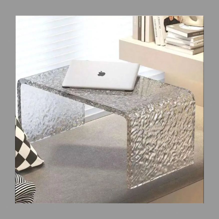 アクリル透明フローリング窓付き茶テーブルシンプル畳ローテーブル寝室窓台ベッド上小テーブル家庭用