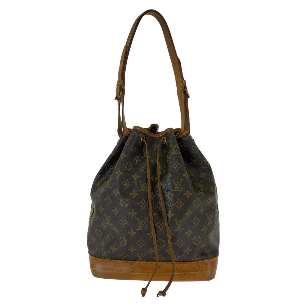 LOUIS VUITTON ルイヴィトン モノグラム ノエ ブラウン ゴールド金具 PVC/レザー M42224 巾着 ショルダーバッグ レディース  407720【中古】 - メルカリ