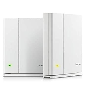 【中古】【非常に良い】エレコム メッシュ WiFiルーター 無線LAN 親機＋中継器セット 11ac 1733＋800Mbps IPv6（IPoE）対応 日本メーカー WMC-2HC-W