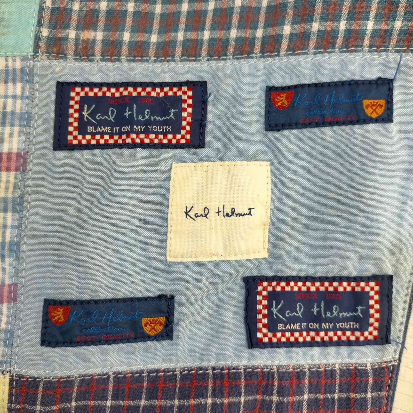 Karl Helmut デニム パッチワーク L ストレート 切り替え メンズ