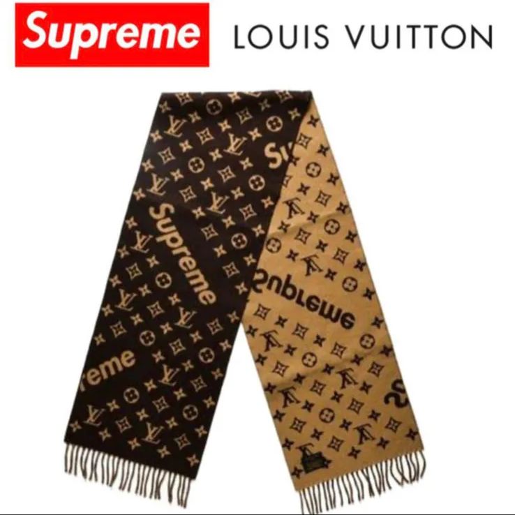 Louis Vuitton × Supreme ヴィトン シュプリーム マフラー - メルカリ