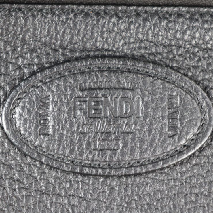 FENDI フェンディ バイザウェイ ビジネスバッグ 7VA458 レザー ブラック ブルー系 イエロー系 シルバー金具 セレリア 2WAY  ショルダーバッグ 【本物保証】