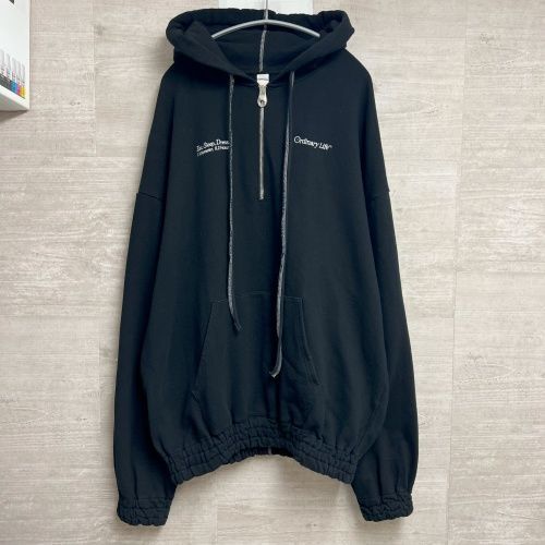 SHINYA KOZUKA シンヤコヅカ 23SS Ordinary ZIP Hoodie Black パーカー 
