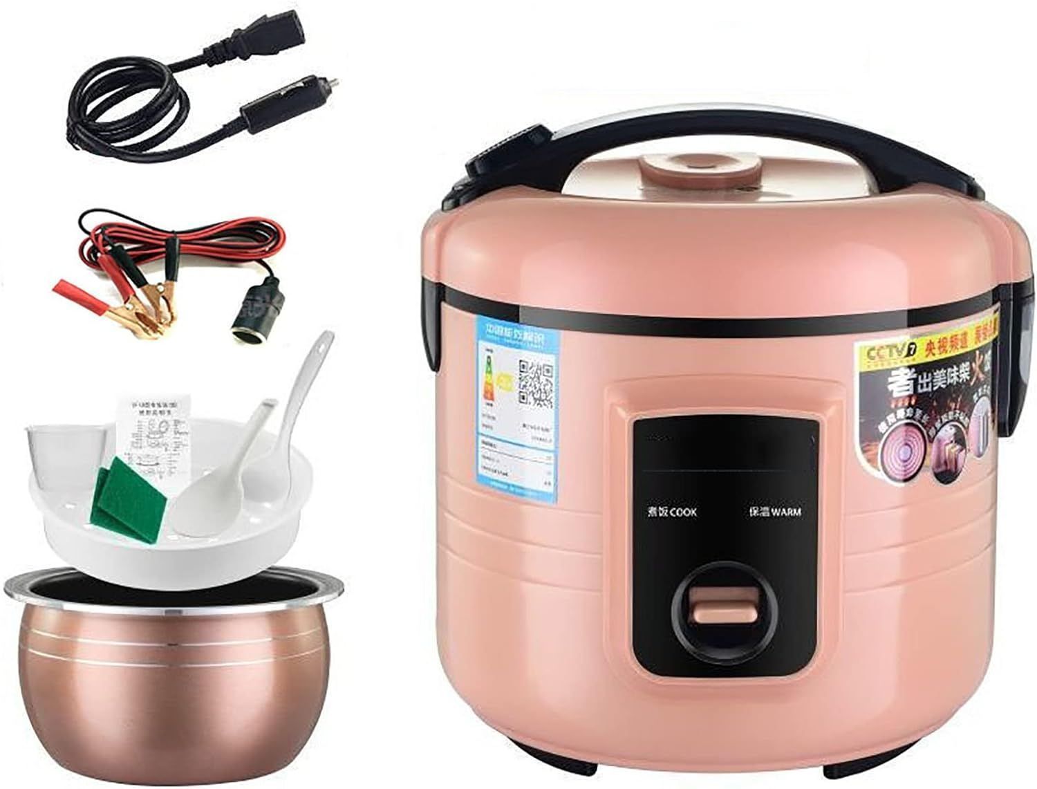 車載用炊飯器 DC24V 大容量3L 200W 車電気炊飯器24Vトラック車内 自動車 キャンプ 車中泊 アウトドア 保温 kkkvod