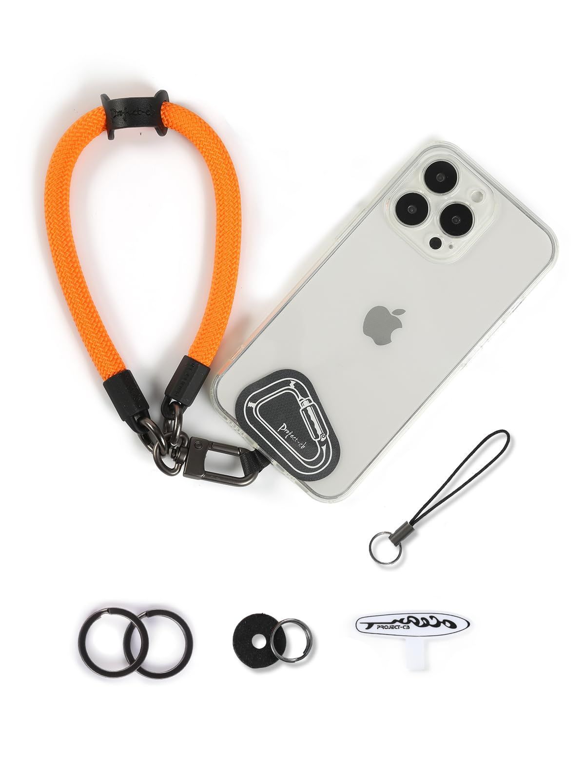 新品 【Project-cb】スマホストラップ ハンドストラップ カメラハンドストラップ ストラップホルダー リストストラップ 落下防止 調整可能 リングストラップ