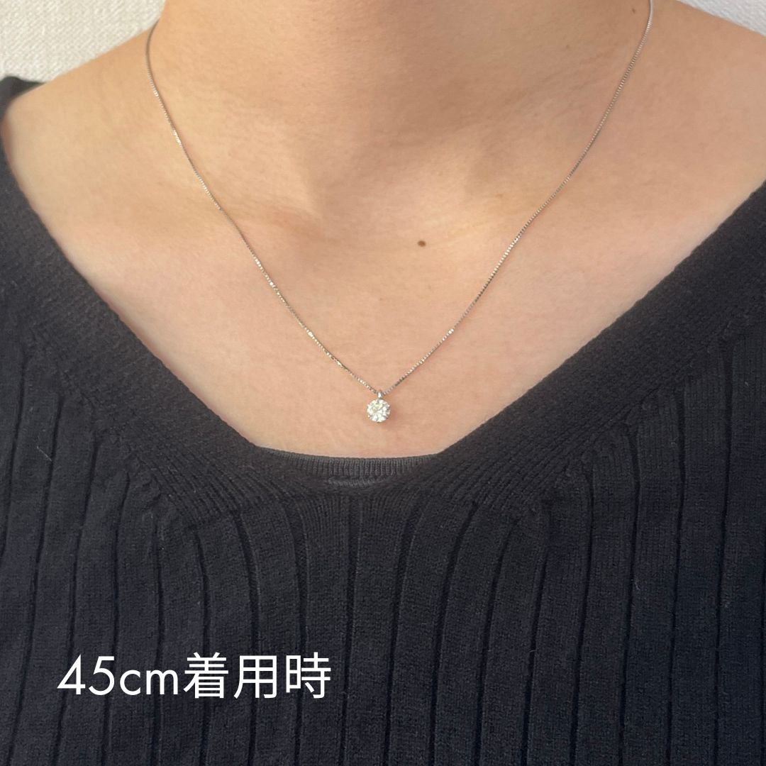 新品 ダイヤモンド ネックレス 一粒 プラチナ Pt900 0.451ct
