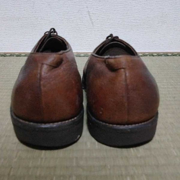 試着交換OK！60s-70sビンテージ☆アレンエドモンズ/Allen Edmonds Turf-Skos ★9.5C 26.5-27.0程度 茶★豚革/ボアハイド Uチップ レザーシューズ 希少品◆XA7 #BUZZBERG