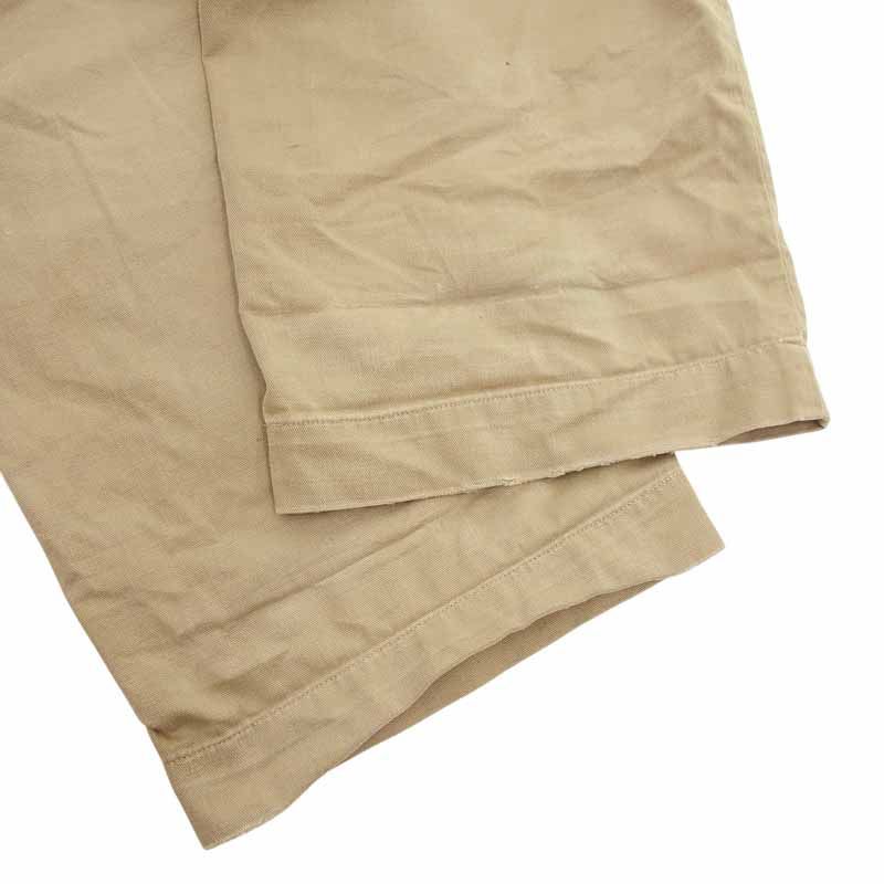 大幅値下げ! ポロラルフローレン POLO RALPH LAUREN HE BIG CHINO ダメージ リペア 加工 チノ パンツ ベージュ ベージュ サイズ メンズ32 32