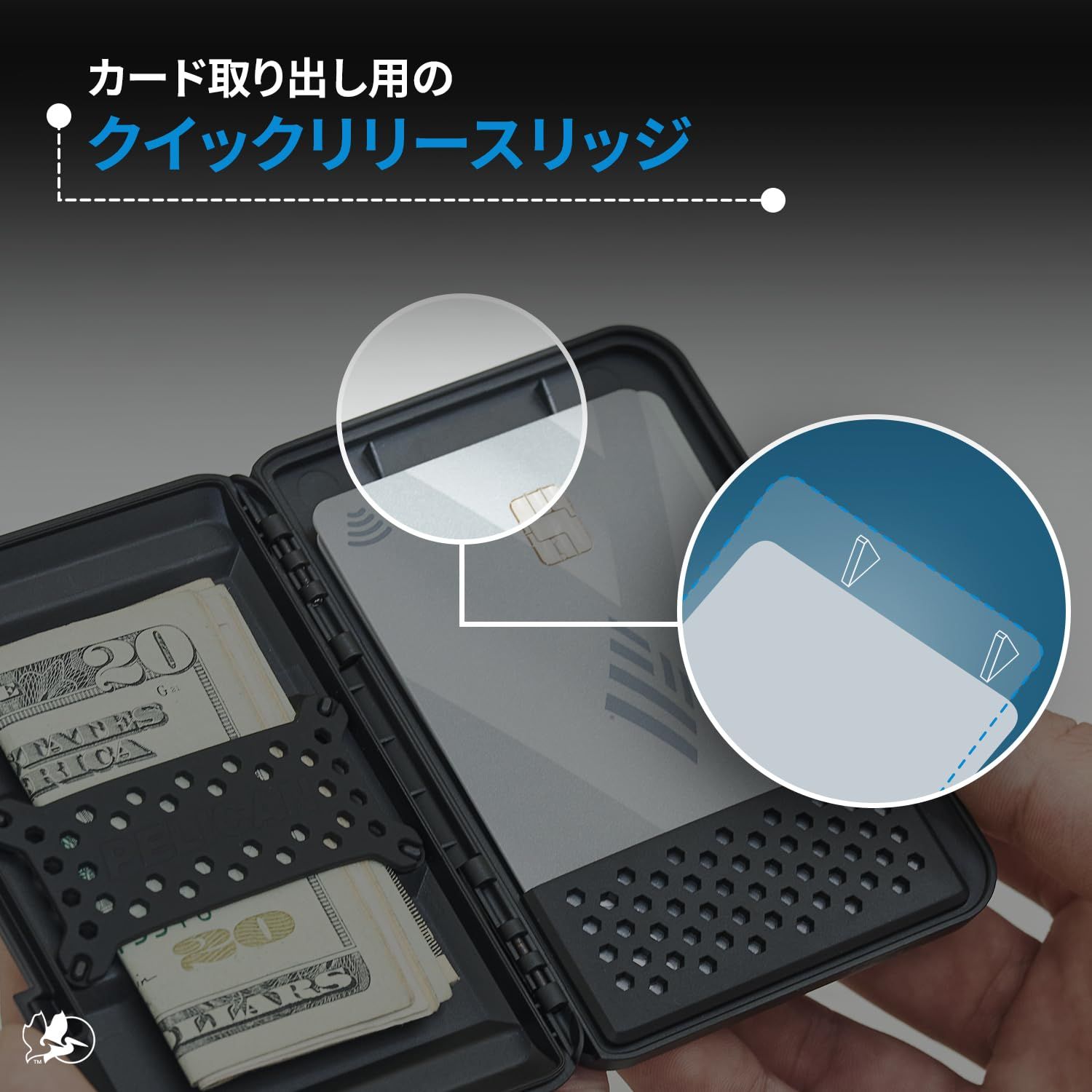 Pelican MagSafe ウォレット iPhone 用 高耐久 MIL-STD スナップオン iPhone 磁気ウォレット - フォンカードホルダー 取り外し - スリムハードケース ウォレット iPhone Pro Max 16 15 14 CHRISTIANNAURATH_COM_BR