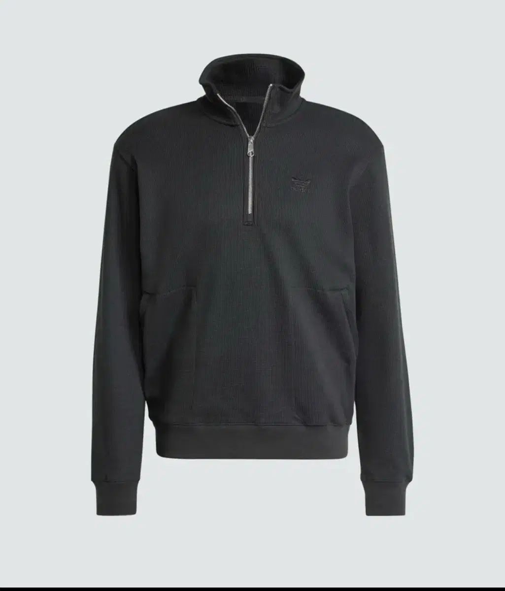 アディダス トレフォイル エッセンシャルズ ワッフル ハーフジップアップ スウェットシャツ