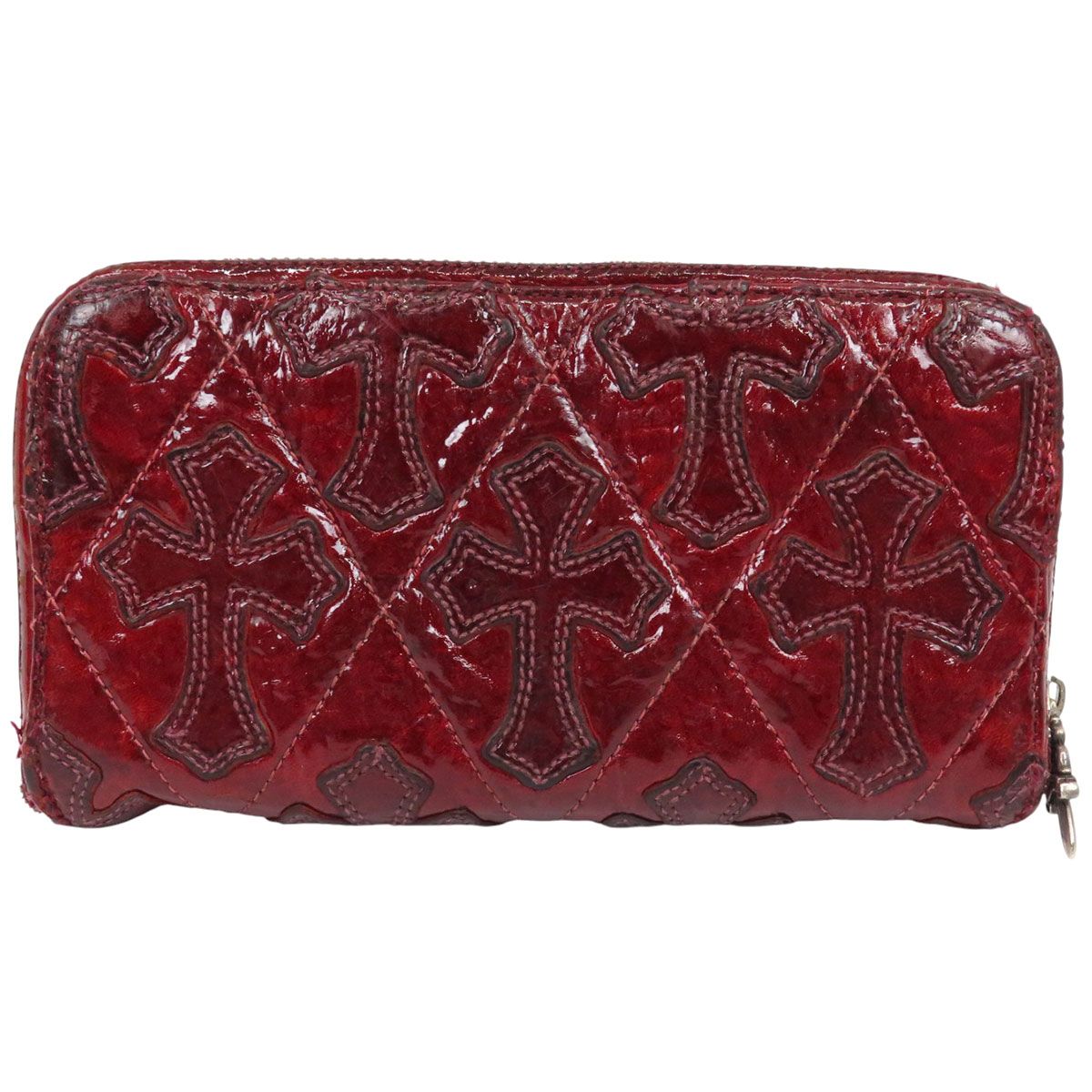 クロムハーツ セメタリークロス キルティング ウォレット ユニセックス レッド CHROME HEARTS アパレル 小物