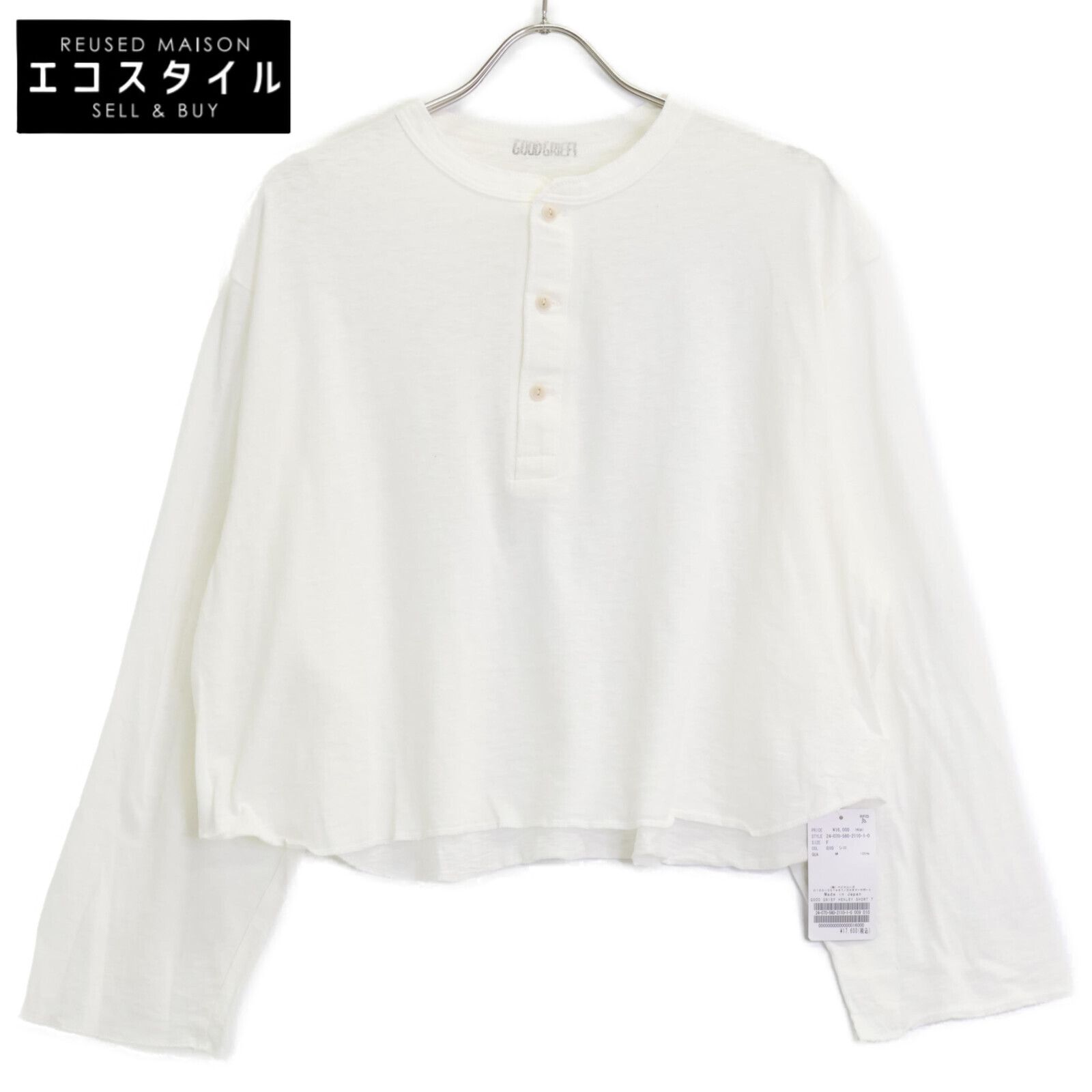 桜餅❤アパルトモン【GOOD GRIEF HENLEY SHORT T GOOD GRIEF!/グッドグリーフ】 SFSC PRINTED HENLEY NECK TOP（T