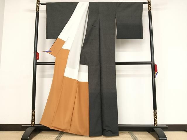 平和屋着物□極上 本塩沢 110亀甲 総詰め 逸品 未使用 DZAA7847kh5