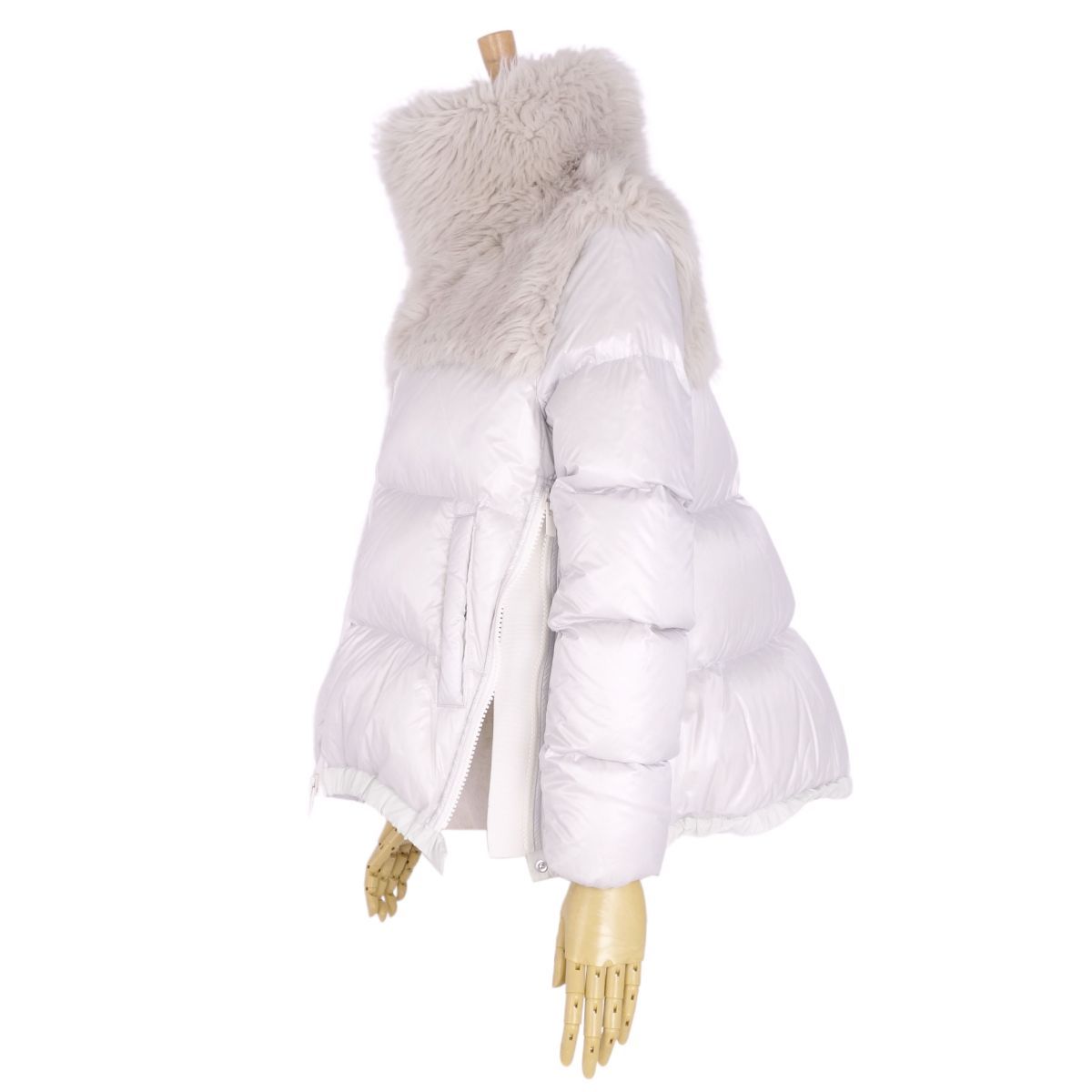 美品 サカイ Sacai ジャケット ダウンジャケット フェイクファー  