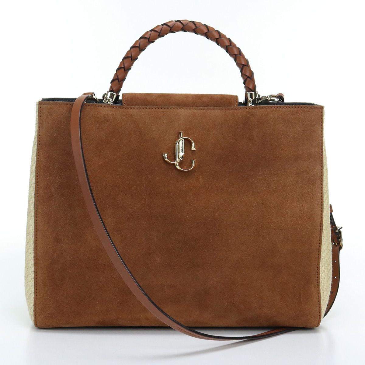 JIMMY CHOO ジミーチュウ VARENNE TOPHNDL L ハンドバッグ スエード 