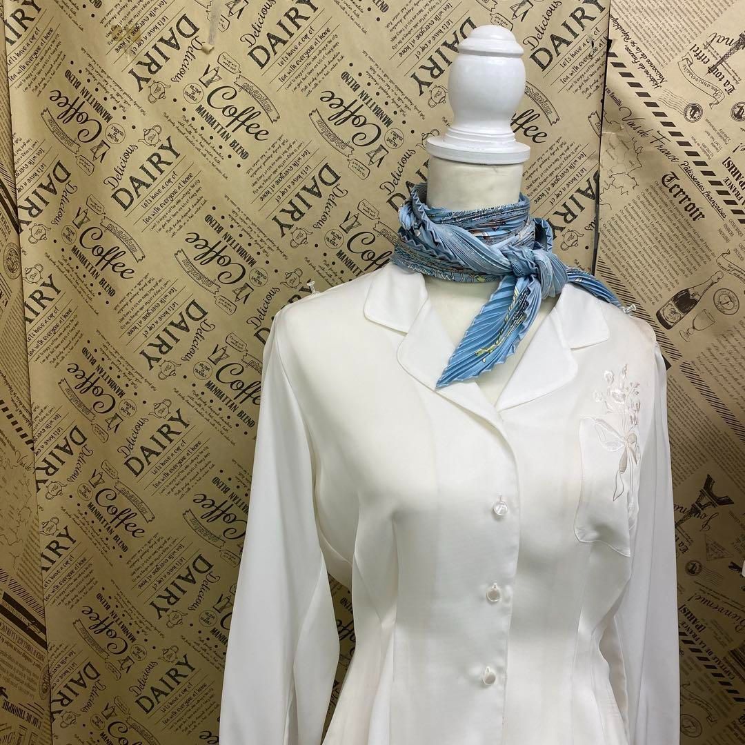 エルメス シルク スカーフ プリーツ ギャザー 白鳥 ストール FP746