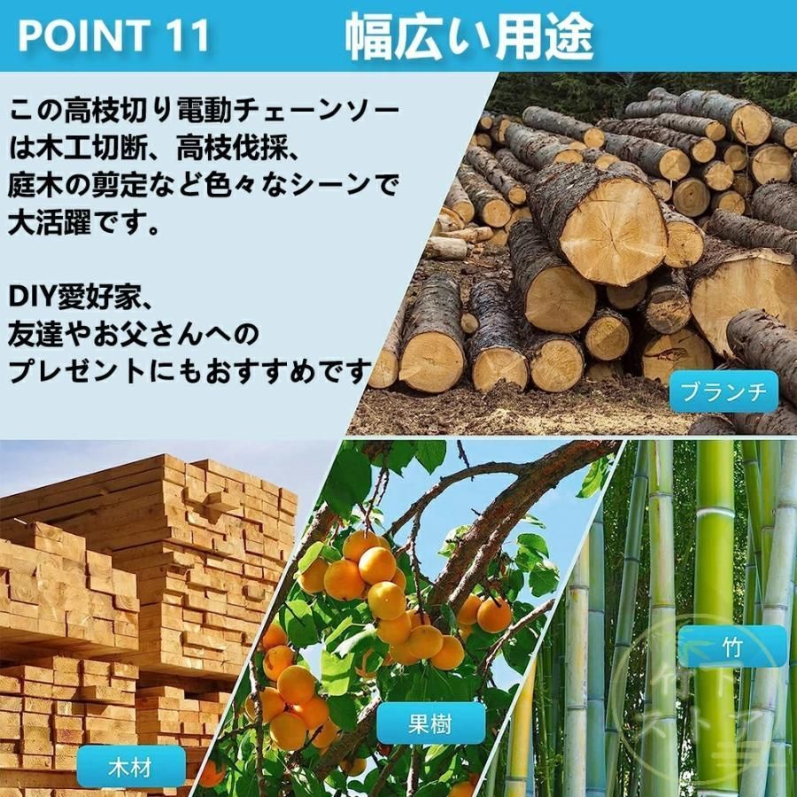 伸縮ポール付き 高枝チェーンソー