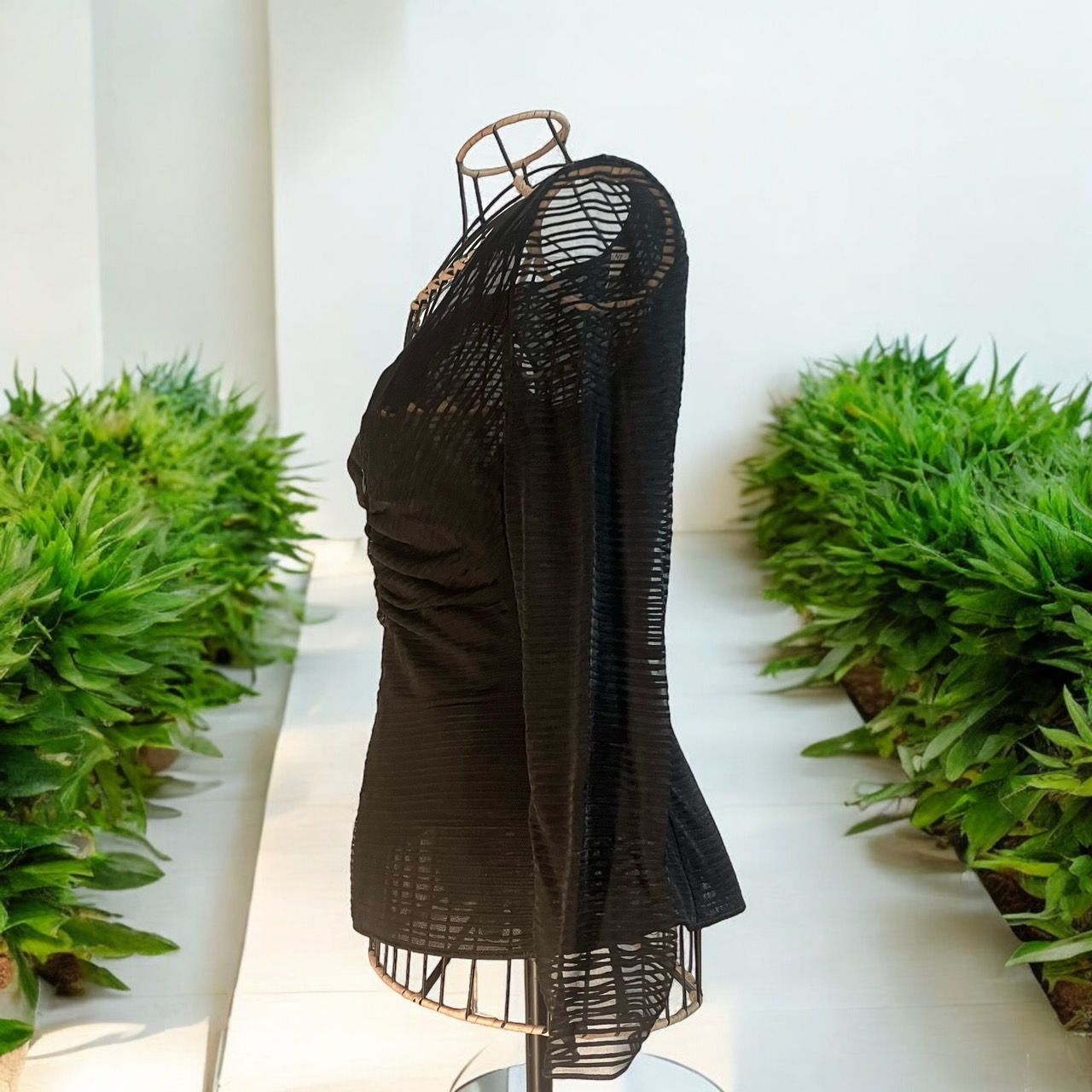 【夏にピッタリ】ARMANI COLLEZIONI アルマーニ シアーカーディガン