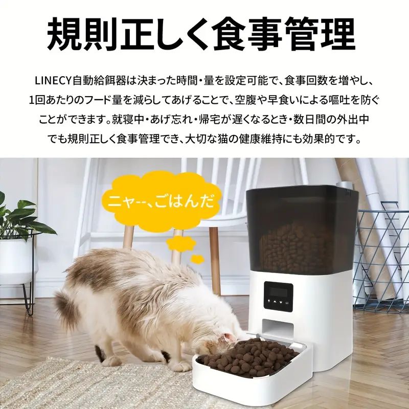 容量4Lの大型自動給餌器