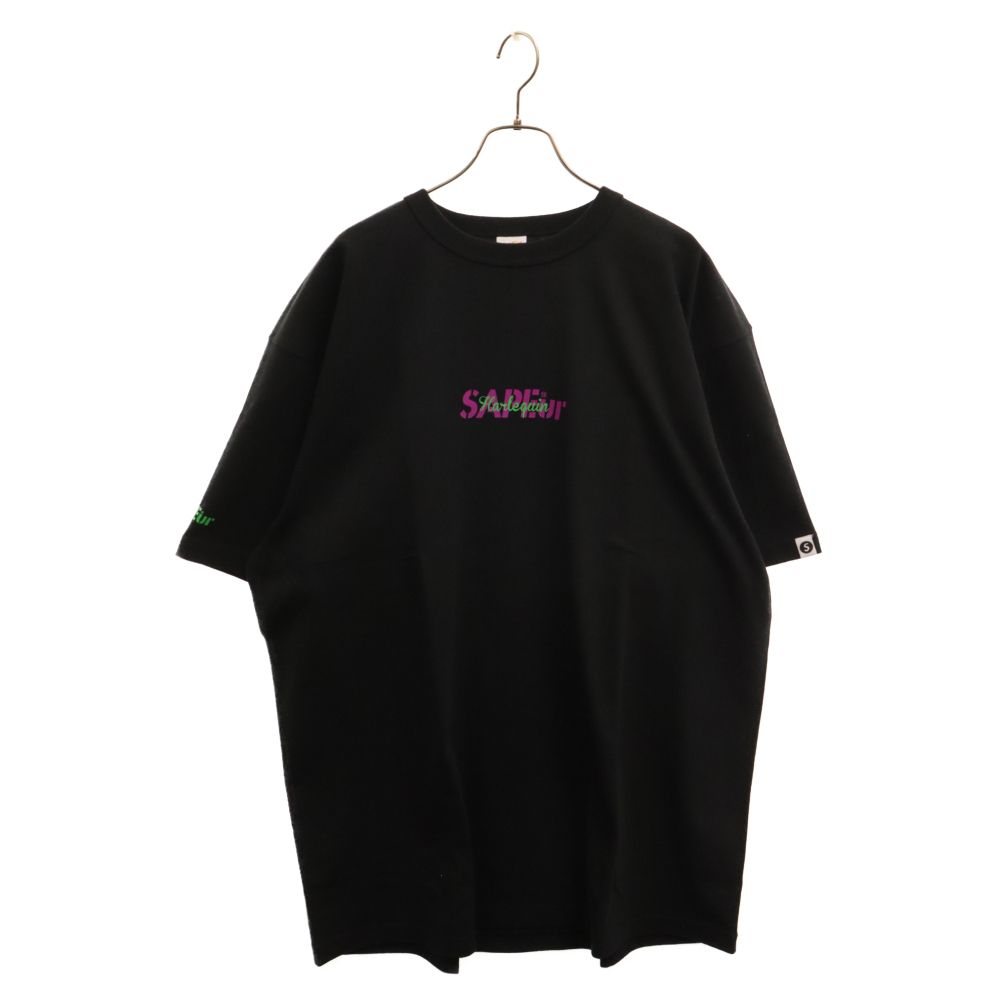 SAPEur (サプール) Harlequin/S/S TEE バックプリント 半袖 カットソー Tシャツ ブラック A0023-470