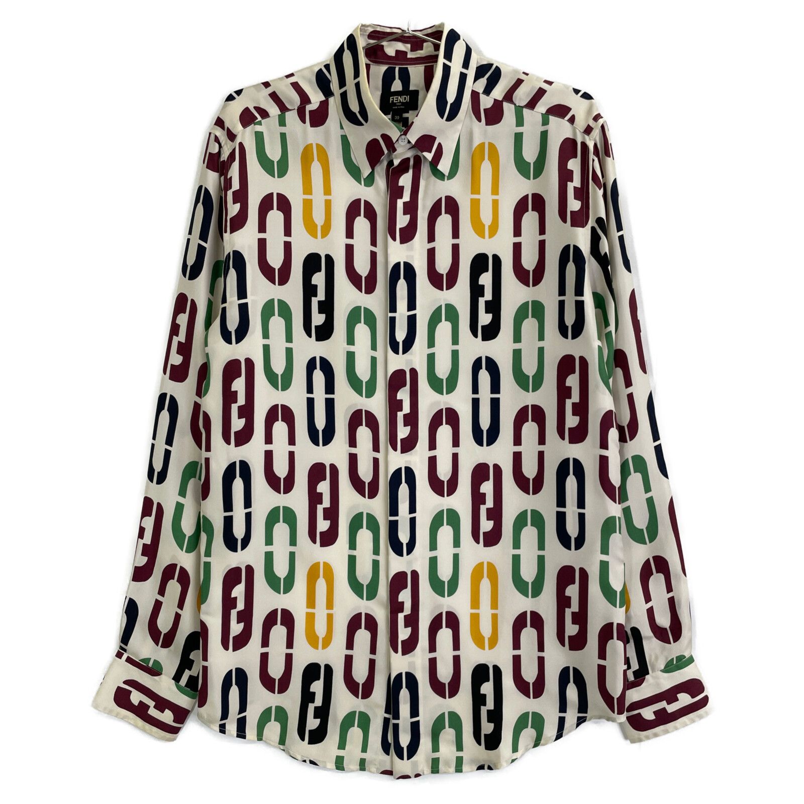 FENDI フェンディ 20年 12CPF-20-1367 ホワイト 総柄 シルク FENDI フェンディ 20年 12CPF-20-1367 ホワイト 総柄 シルク