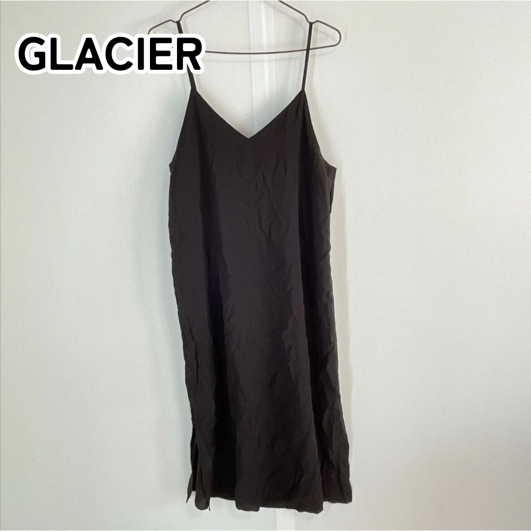 GLACIER グラシア M ブラック キャミソールワンピース キャミワンピ