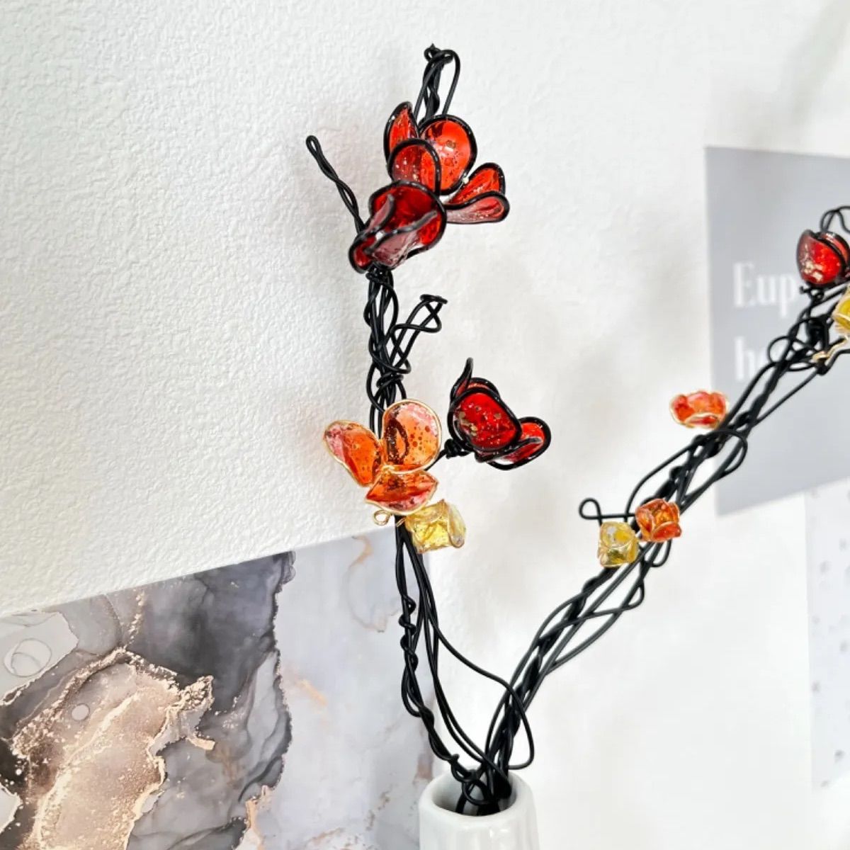 立体＊梅の枝花＊ワイヤーフラワー - メルカリ