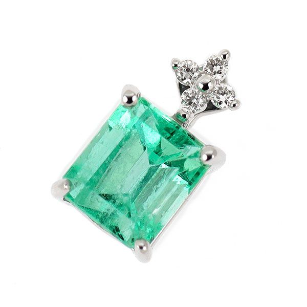ペンダントトップ　ダイヤモンド　エメラルド　D0.38ct E0.43ct ペンダントトップ ダイヤモンド エメラルド D0.38ct E0.43ct