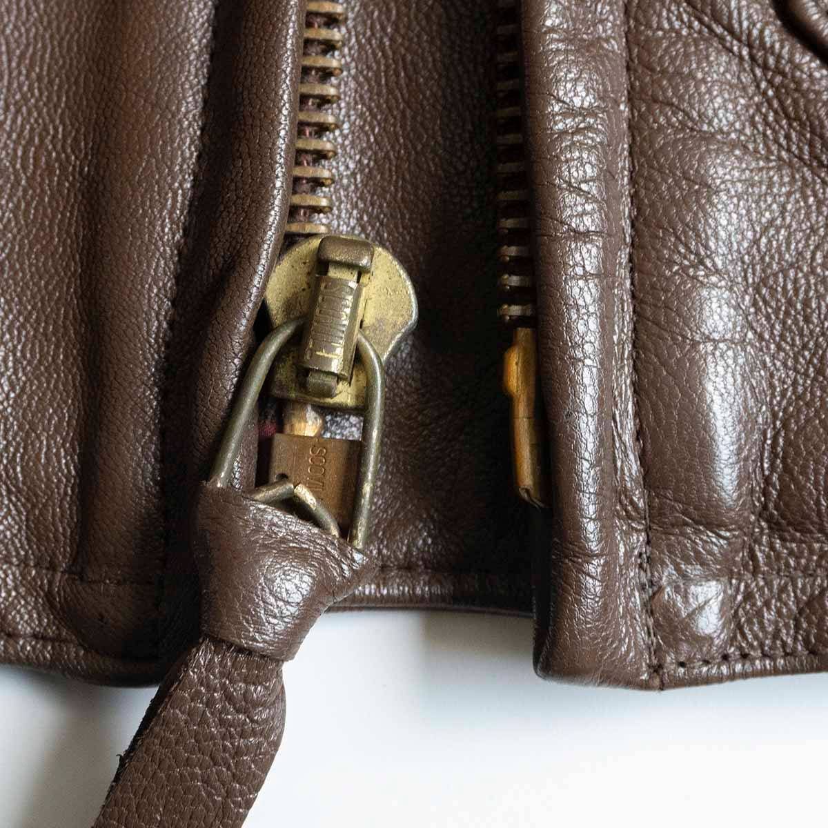 Willis &  ブラウンレザーコート 40 LONG Willis & Geiger ブラウンレザーコート 40 LONG