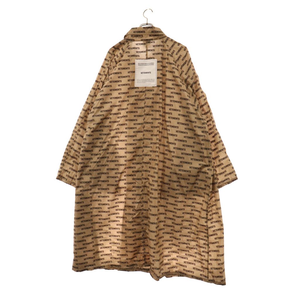 VETEMENTS (ヴェトモン) 18AW RAINCOAT ロゴ 総柄 ナイロン レイン