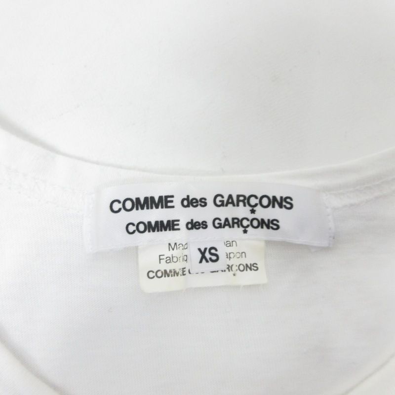 コムデギャルソンコムデギャルソン RJ-T023 フラワーデザインカットソー Tシャツ 長袖 白 ホワイト XS IBO76 コムデギャルソンコムデギャルソン COMME des GARCONS COMME des