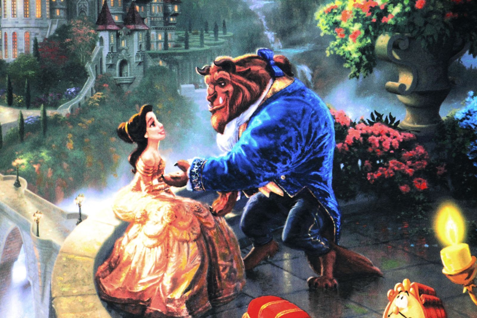 ディズニー/トーマス キンケード「美女と野獣/フォーリン ラブ」額縁2